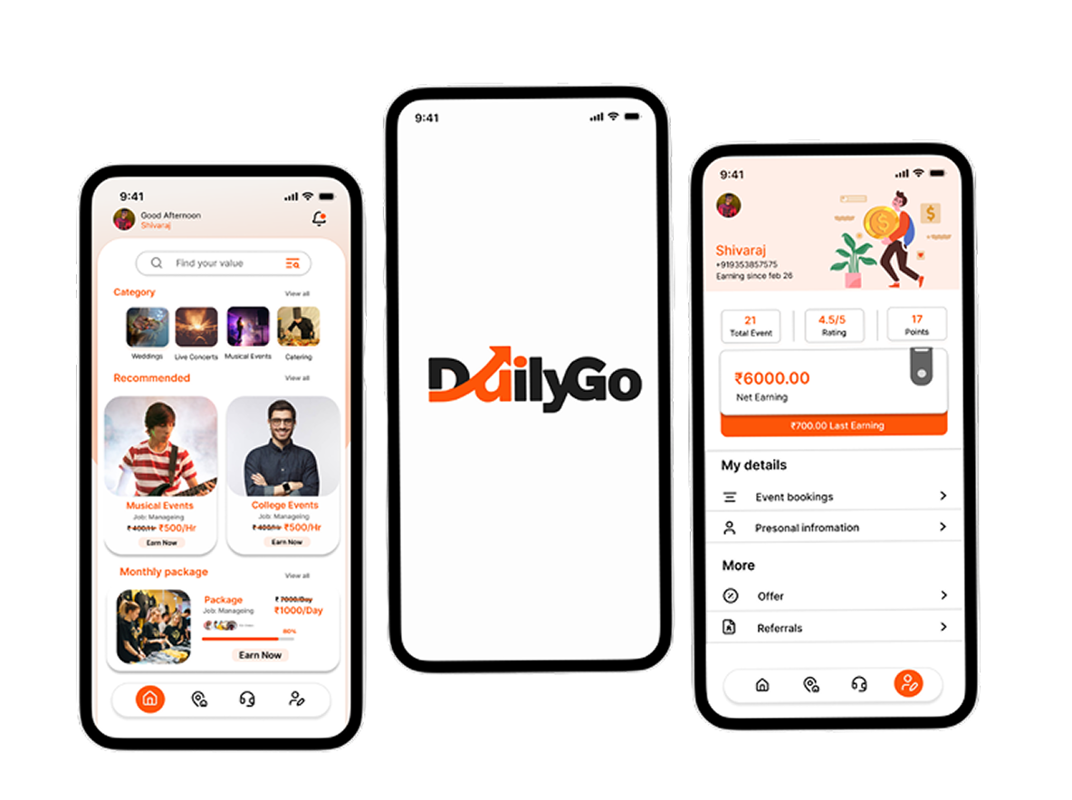 DailyGo mockups